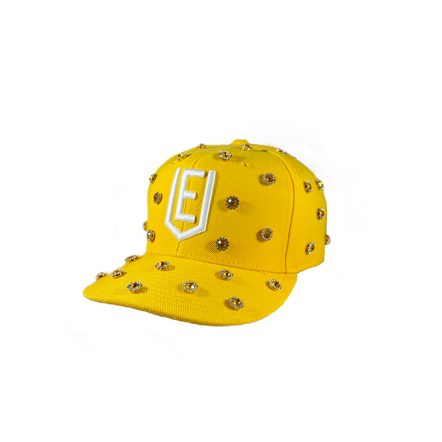 Gold Cap with Rhinestone W Gudessly Bling Women Baseball Cap Flower Snapback Rhinestone  main image 2